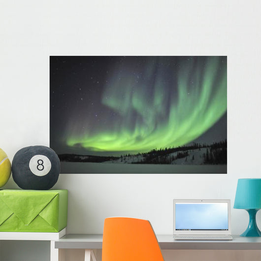 Aurora Borealis over Prosperous Wall Decal Design 3