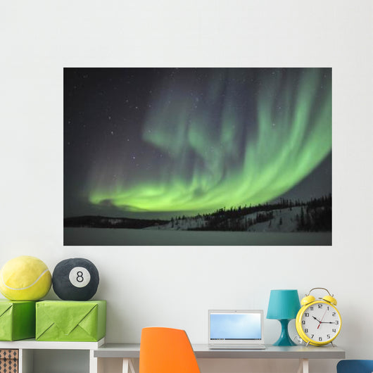 Aurora Borealis over Prosperous Wall Decal Design 3