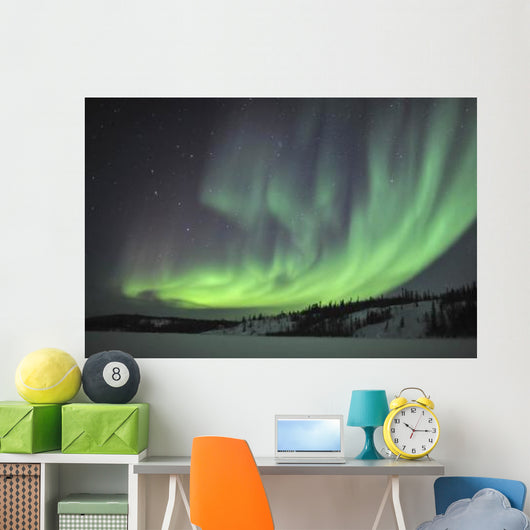 Aurora Borealis over Prosperous Wall Decal Design 3