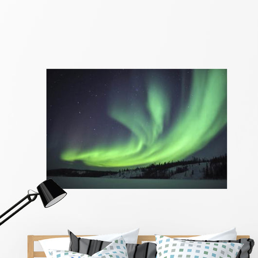 Aurora Borealis over Prosperous Wall Decal Design 2