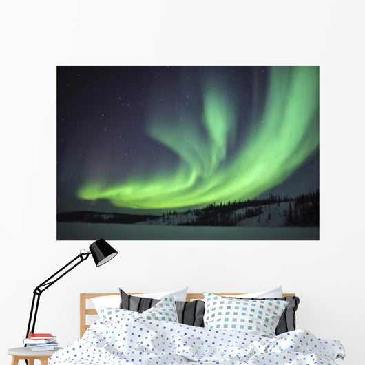 Aurora Borealis over Prosperous Wall Decal Design 2