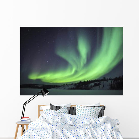 Aurora Borealis over Prosperous Wall Decal Design 2