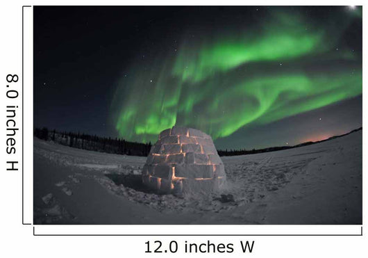 Aurora Borealis over Igloo Wall Decal Design 11