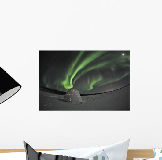 Aurora Borealis over Igloo Wall Decal Design 10