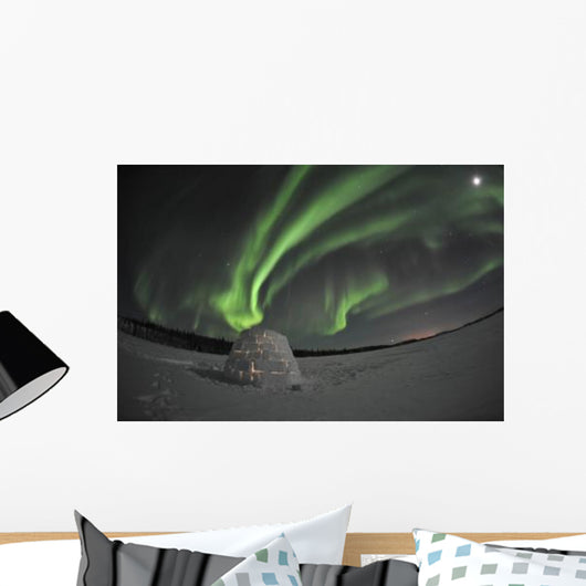 Aurora Borealis over Igloo Wall Decal Design 10