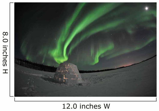 Aurora Borealis over Igloo Wall Decal Design 10