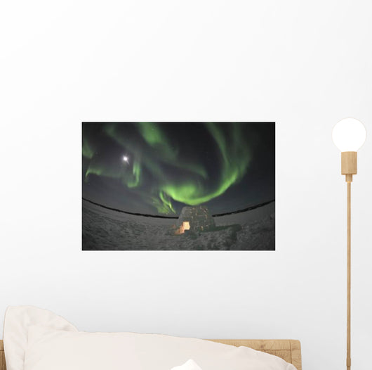 Aurora Borealis over Igloo Wall Decal Design 7