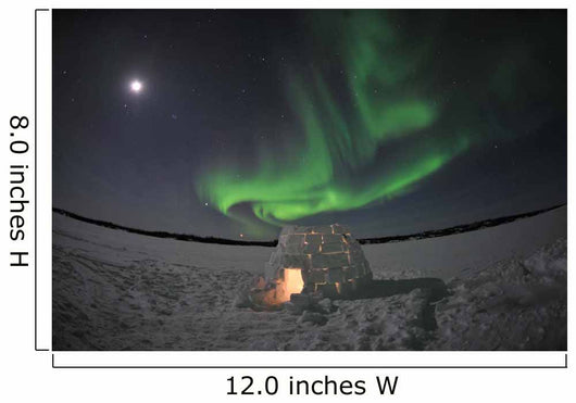 Aurora Borealis over Igloo Wall Decal Design 6