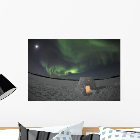 Aurora Borealis over Igloo Wall Decal Design 5