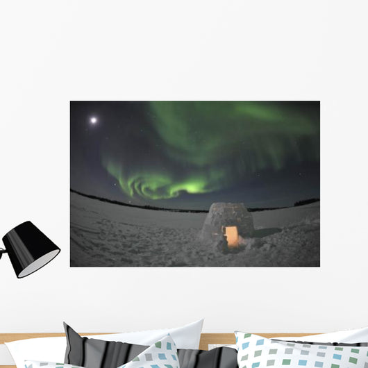 Aurora Borealis over Igloo Wall Decal Design 5