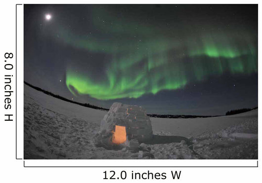 Aurora Borealis over Igloo Wall Decal Design 4