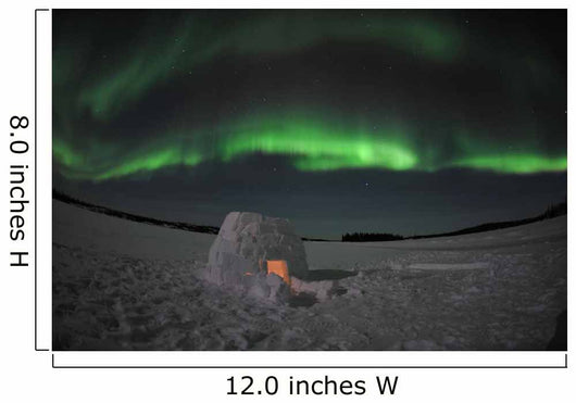 Aurora Borealis over Igloo Wall Decal Design 3