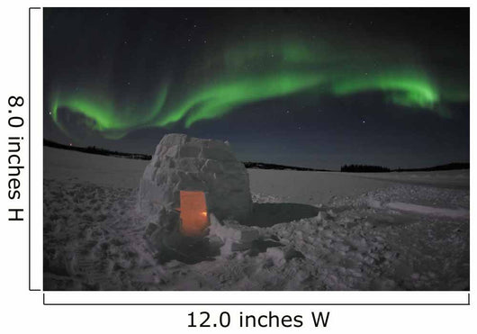 Aurora Borealis over Igloo Wall Decal Design 1