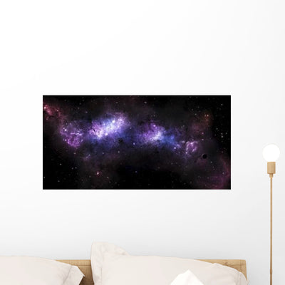 Massive Nebula Covers Huge Wall Decal shown on a wall