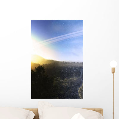 Summer Turns to Winter Wall Decal shown on a wall
