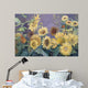 Sunflower In Purple Sky Wall Mural