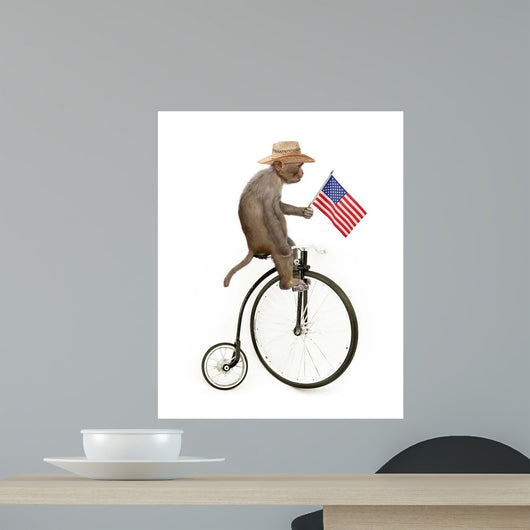 Monkeys Riding Bikes #3 Wall Mural