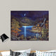 Moonlit Cabin Wall Decal