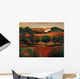 Crimson Light In Tuscany Wall Mural