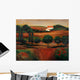 Crimson Light In Tuscany Wall Mural