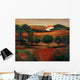 Crimson Light In Tuscany Wall Mural