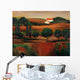 Crimson Light In Tuscany Wall Mural