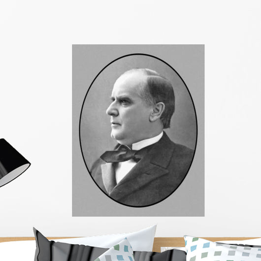 Vector Portrait President William Wall Decal Design 1