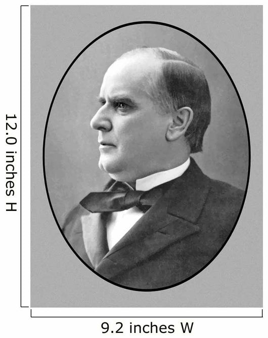 Vector Portrait President William Wall Decal Design 1