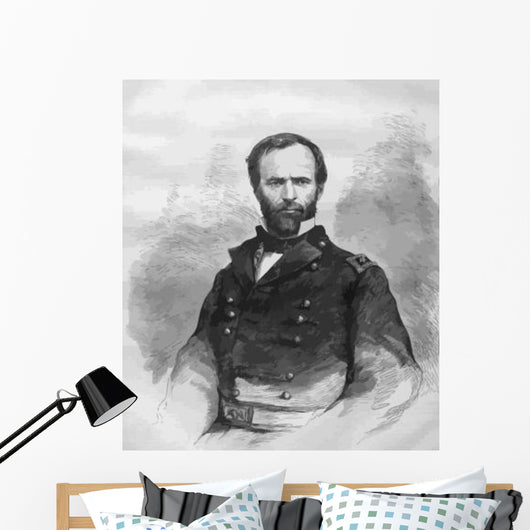 Digitally Restored Vector Portrait Wall Decal Design 45