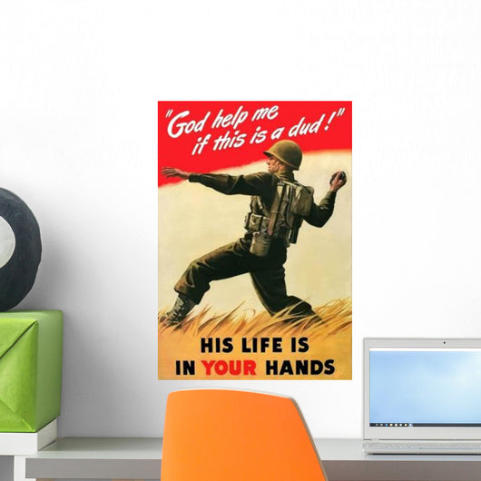 Digitally Restored War Propaganda Wall Decal Design 236
