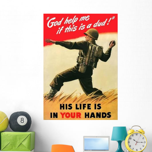 Digitally Restored War Propaganda Wall Decal Design 236