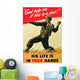 Digitally Restored War Propaganda Wall Decal Design 236