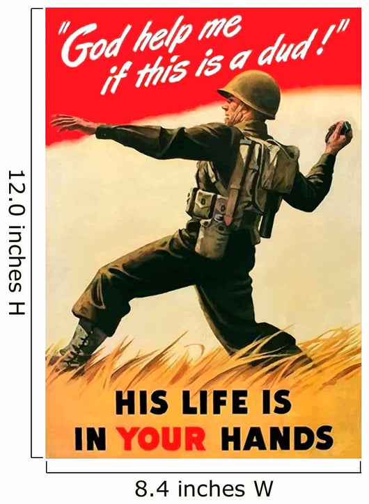 Digitally Restored War Propaganda Wall Decal Design 236