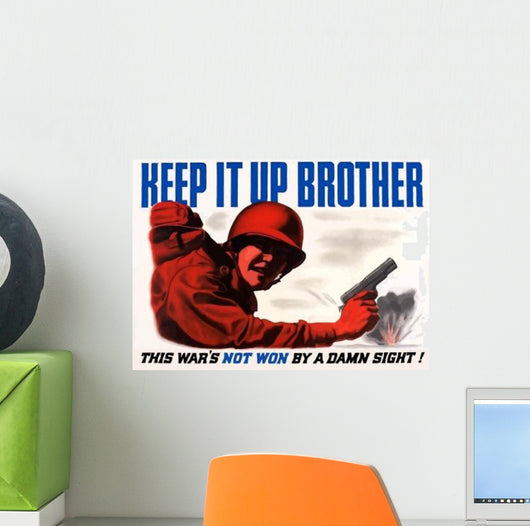 Digitally Restored War Propaganda Wall Decal Design 235