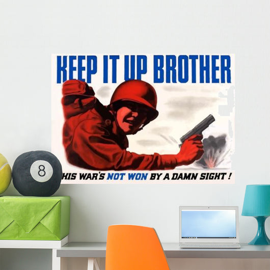 Digitally Restored War Propaganda Wall Decal Design 235