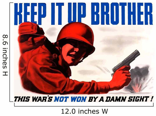 Digitally Restored War Propaganda Wall Decal Design 235