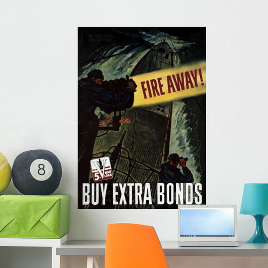 Digitally Restored War Propaganda Wall Decal Design 232