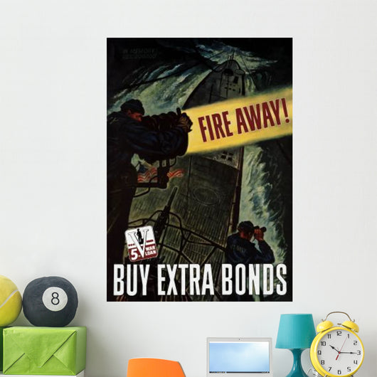 Digitally Restored War Propaganda Wall Decal Design 232