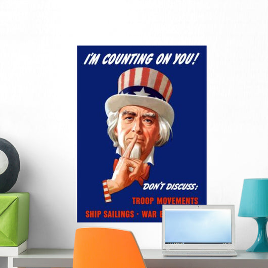 Digitally Restored War Propaganda Wall Decal Design 226