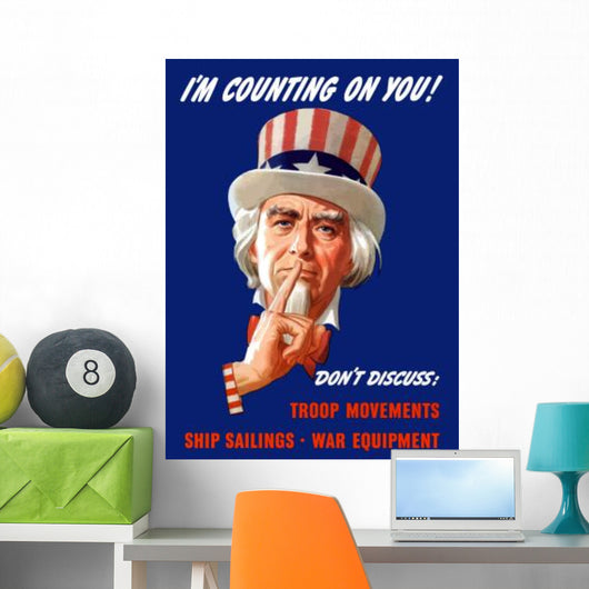Digitally Restored War Propaganda Wall Decal Design 226