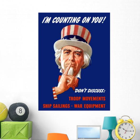 Digitally Restored War Propaganda Wall Decal Design 226