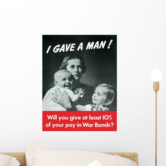 Digitally Restored War Propaganda Wall Decal Design 214