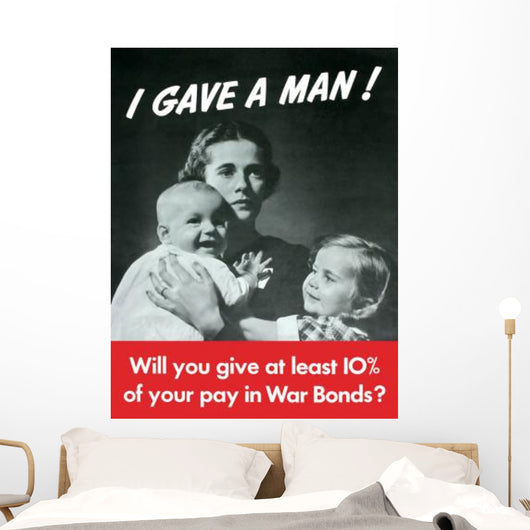 Digitally Restored War Propaganda Wall Decal Design 214