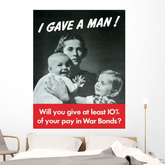 Digitally Restored War Propaganda Wall Decal Design 214