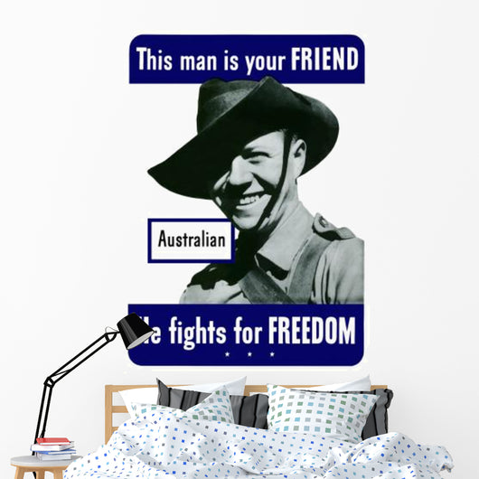 Digitally Restored War Propaganda Wall Decal Design 210