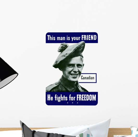 Digitally Restored War Propaganda Wall Decal Design 209