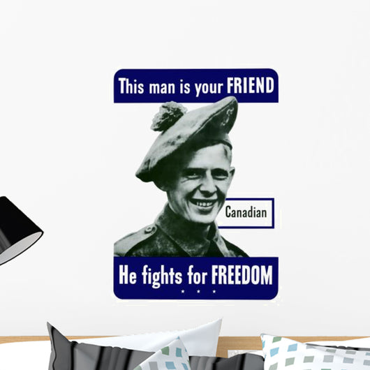 Digitally Restored War Propaganda Wall Decal Design 209