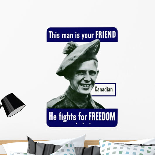 Digitally Restored War Propaganda Wall Decal Design 209