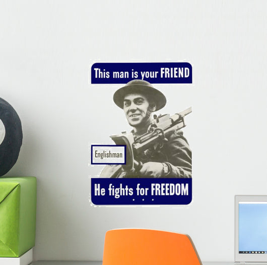 Digitally Restored War Propaganda Wall Decal Design 208