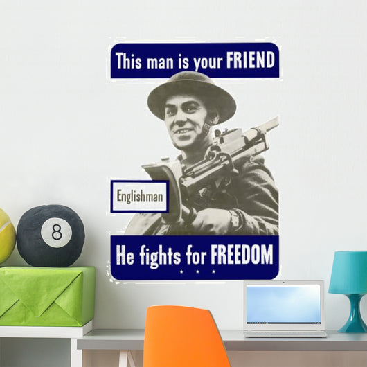 Digitally Restored War Propaganda Wall Decal Design 208